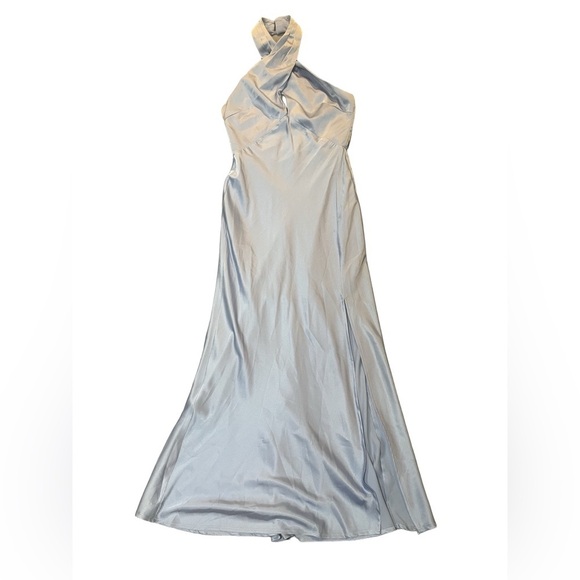 ASTR Marissa Satin Halter -Size Medium - blue - Picture 3 of 7